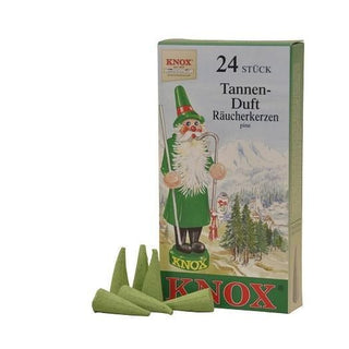 Hier abgebildet ist die Verpackung vom  Tannenduft. Die KNOX Räucherkerzen sehen grün aus. Bild 2.