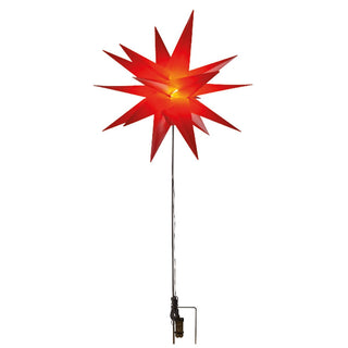Adventsstern Ø 60cm mit Bodenspieß in rot