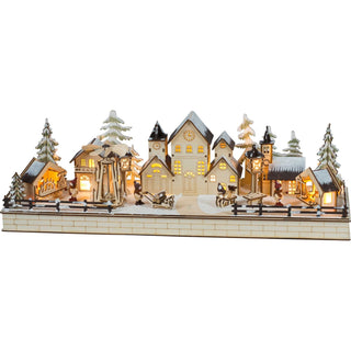 LED Fensterdiorama Weihnachtsmarkt