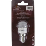 Diese LED Ersatzlampe ist für Fensterbilder und Sterne für innen mit einer Fassung von E14, 230 Volt und 2 Watt geeignet.