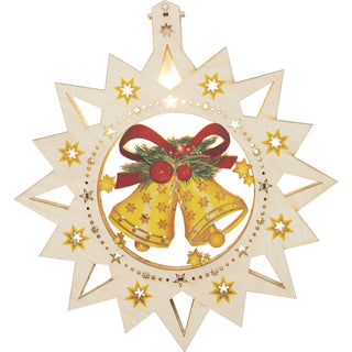 Fensterbild Glocke farbig