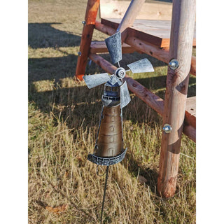 Gartenstecker; Windmühlen-Design; Braun/Grau