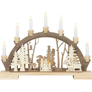 7-flammiger LED Lichterbogen | 2 Motive