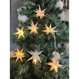 LED Lichterkette mit 10 Adventsternen aus Kunststoff  in weiss_1