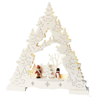 LED Lichterspitze Kind und Schneemann