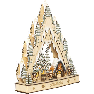 Lichterspitze Kinder im Winterwald Seitenansicht