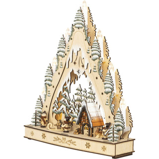 Lichterspitze Kinder im Winterwald Seitenansicht