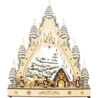 Lichterspitze Kinder im Winterwald