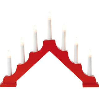 LED Schwedenleuchter Dreieck rot