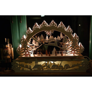 3D Schwibbogen Kinder im Schnee