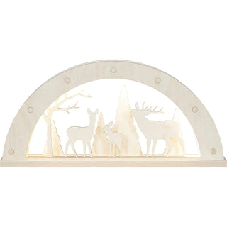 Schwibbogen halbrund mit Waldmotiv Frontansicht