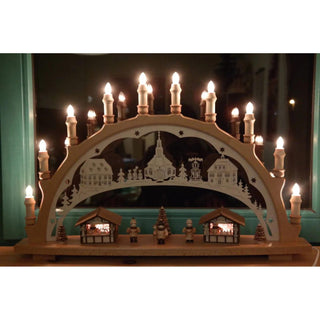 Abgebildet ist hier, der beleuchtete Schwibbogen in seiner vollen Schönheit. Bild 2.