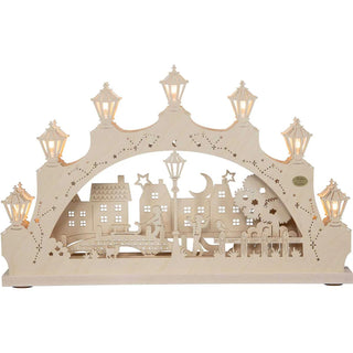 LED Light arch "winter joy in the city" with changeable motif