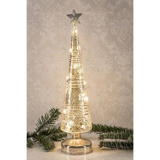 LED Weihnachtsdeko aus Mercury Glas | 5 Größen | 2 Motive