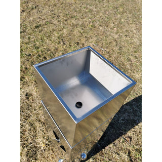 Metallsäule "Herzlich Willkommen" aus Edelstahl