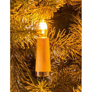 Diese Lichterketten gibt es in 3 verschiedenen Varianten und 2 Größen. Abgebildet ist hier eine Lichterkette mit hochwertigen naturfarbigen Buche-Kerzen. Bild 1.