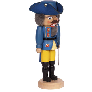 Hier ist der  blaue General-Nussknacker seitlich abgebildet. Bild 9.