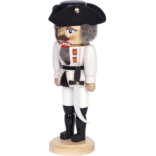 Hier ist der weiße Nussknacker im Seitenprofil zu sehen. Bild 2.