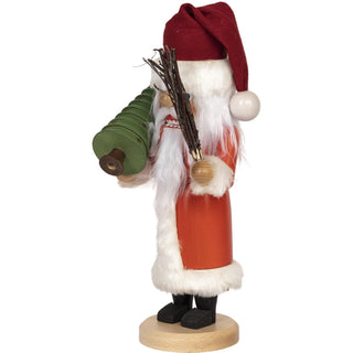 Hier ist der Nussknacker Weihnachtsmann in rot von der Seite dargestellt. Bild 2.