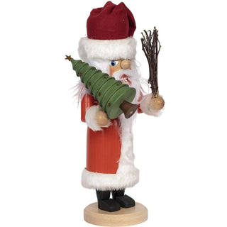 Seitlich dargestellt ist hier, der Nussknacker Weihnachtsmann in rot. Bild 3.