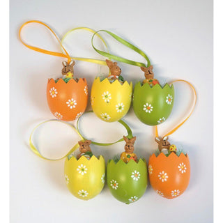 Ostereier mit Hasen als 6er Box