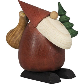 Im Seitenprofil sieht man hier den  Weihnachtsmann mit Rucksack und Baum. Diese Figur ist in verschiedenen Motiven erhältlich. Bild 5.