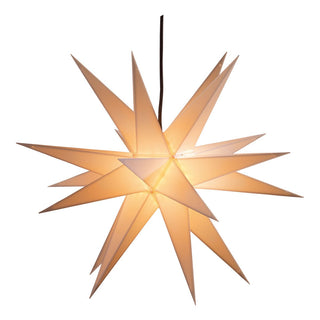 Dieser SAICO Adventsstern ist 60 cm im Durchmesser groß und in 3 Farben erhältlich. Hier ist das weiße Modell abgebildet. Bild 3.