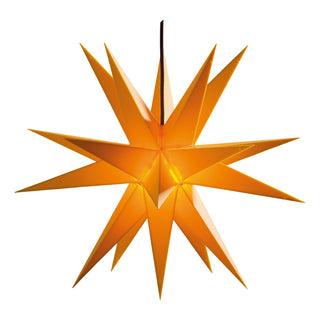 Dieser SAICO Adventsstern ist 60 cm im Durchmesser groß und in 3 Farben erhältlich. Hier ist das gelbe Modell abgebildet. Bild 2.