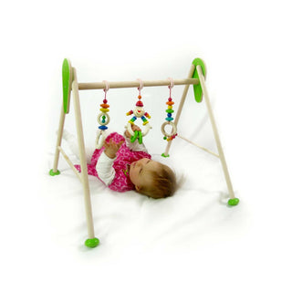 Spielbogen in knalligen Farben, Clownmotiv und vielen Elementen zum Greifen und Spielen_2