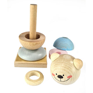 Buntes Stapelspiel aus Holz mit Bär-Motiv_zerlegt_2