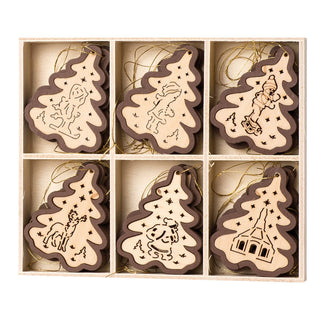 Weihnachtsbaumschmuck Tannenbaum und Glocke