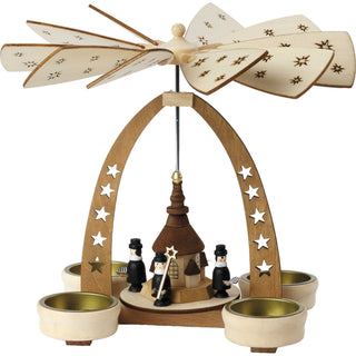 Pyramide Kurrende für 4 Teelichter