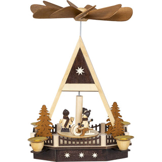 Weihnachtspyramide Wintersport für 4 Pyramidenkerzen