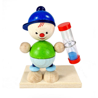 Farbige Zahnputzuhr "Luis" mit Halterung für eine Zahnbürste